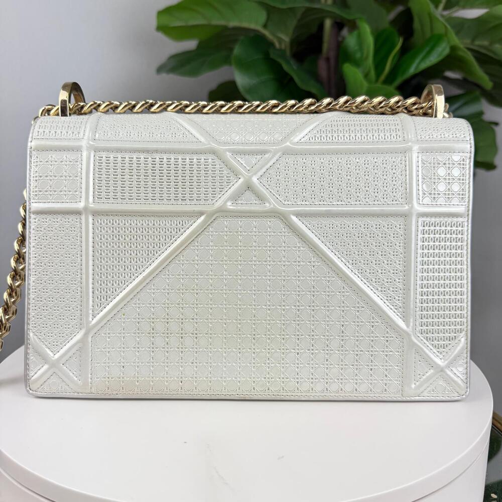 💎✨ Authentic Christian Dior Patent Micro-Cannage Diorama Flap Chain ShoulderBag - Picture 3 of 8